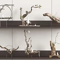 New Chinese Style Root Carving Ornaments Thuja Ornaments 3d model