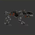 Complex Mechanical Tiger 3D Model With Metal Structure And Detailed Mechanical Parts