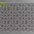 Modern Square Rug With Geometric Pattern In Gray And Black For Living Room