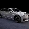 Silver Audi Modern Sedan With Sleek Exterior And Black Alloy Wheels