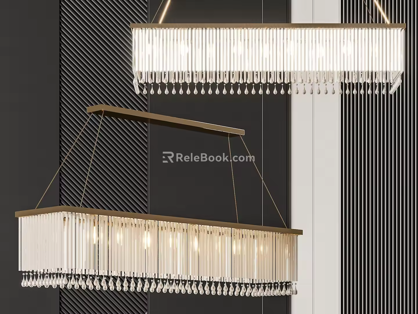 Crystal chandelier 3d model