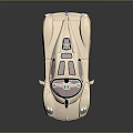 Golden Luxury Sports Car With Sleek Body Transparent Roof And Alloy Wheels