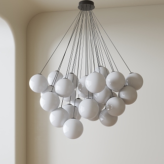 Nordic Ball Chandelier 3d model