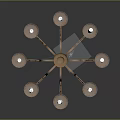 Classic Metal Chandelier Lighting Combination With Multiple Candle Lights And Smooth Reflection 3d model
