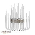 Elegant Modern Wall Light With Transparent Glass Tubes And Metal Base