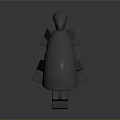 Low Poly Gray Block Style Dog Like Game And Movie Character 3D Model Design