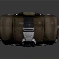 Durable Brown Tactical Backpack Design With Metal Buckles And Black Straps