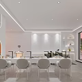 Spacious Modern Beauty Hair Salon Interior With Comfortable Treatment Beds And Framed Posters