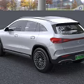 White Mercedes Electric SUV With Modern Design And Green License Plate