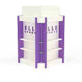 Purple and White ELL SPORT Locker with Multiple Shelves for Sports Storage