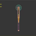 Yellow Hand Tool With Red Gear Wheel And Black Yellow Handle Design