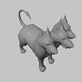 Mythical Two Headed Dogs With Horns And Snake Like Tail Game Movie Character