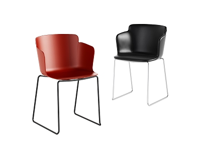 Simple and stylish atmospheric plastic leather dining chair combination model