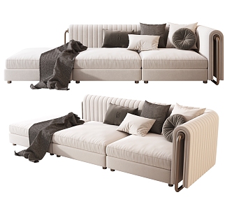 Modern Three-Seat Sofa 3d model