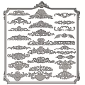 European-style Carved Plaster Line Corner Flower 3d model