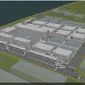 Modern Large Scale Industrial Factory With Multiple Buildings And Well Planned Layout