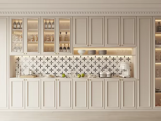 Side Cabinet Wine Cabinet Decorative Cabinet 3d model
