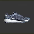 Navy Blue Modern Casual Sneakers With White Textured Sole And Panel Design