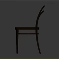 Classic Wooden Armchair With Curved Backrest And Armrests And Sturdy Legs