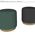 Sofa Stool Dressing Stool Low Stool Round Stool Simple Light Luxury 3d model