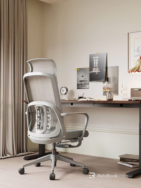 Modern Ergonomic Office Chair With Breathable Mesh Back And Adjustable Features For Home Office 3d model 