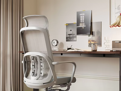 Modern Ergonomic Office Chair With Breathable Mesh Back And Adjustable Features For Home Office 3d model