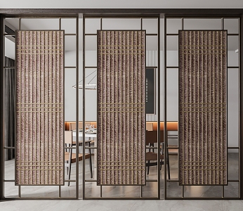 New Chinese Partition Screen 3d model