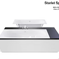 Modern Starlet Bathtub Design With White Basin And Black Countertop Surface