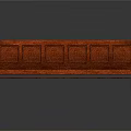 Elegant Red Wooden Bench With Detailed Carved Design Backrest And Armrests