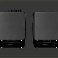 Pair of Black HiFi Stereo Speakers With Dual Driver And Enclosure Design