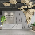 Modern Front Desk Company Front Desk 3d model