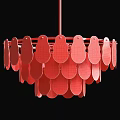 Modern Gold Frame Chandelier With Transparent Irregular Glass Pieces And Warm Lighting