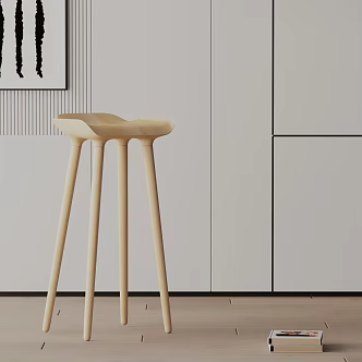 Modern Bar Chair 3d model