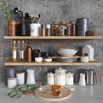 Modern Kitchen Supplies 3d model