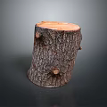 Wooden Stump Decorative Piece With Natural Bark Texture For Home Decor