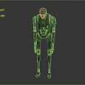 Tall Metallic Robot With Slender Limbs And Mechanical Joints Sci Fi Design