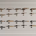 Modern door handle combination 3d model