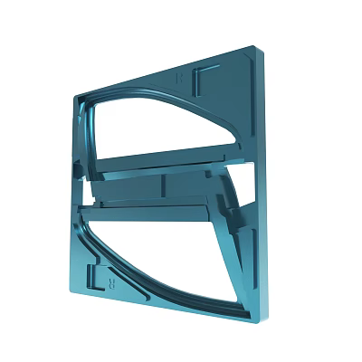 Durable Blue Metal Structural Frame With Geometric Design And Industrial Components 3d model