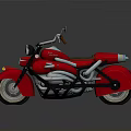 Sleek Red Classic Motorcycle With Shiny Body Chrome Accents And Black Leather Seat