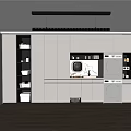 Home Balcony Laundry Space With White Cabinets Washing Machine Dryer Storage Shelves And Wooden Floor