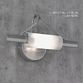 Modern Brass Wall Lamp with Metal Frame and White Glass Shade for Home Decor
