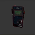 Portable Computer Terminal With Dark Blue Casing Green Display And Control Knobs