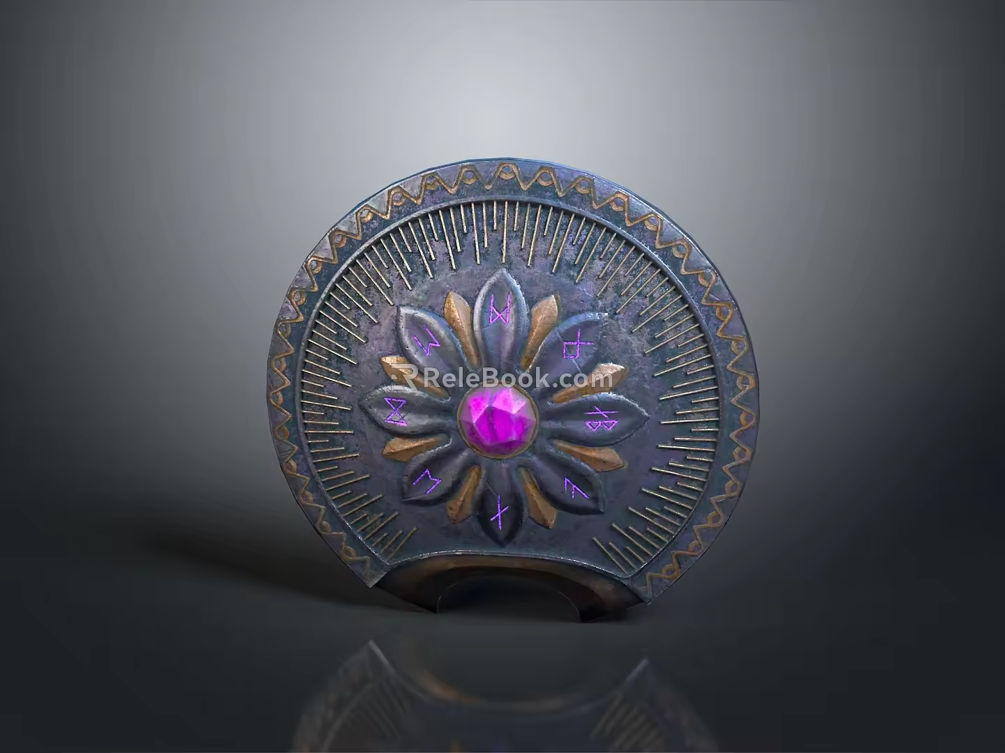 Medieval Shield Ancient Shield Defensive Weapon Ancient Shield Iron Shield Protective Shield Wooden Shield 3d model