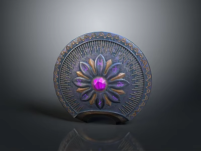 Medieval Shield Ancient Shield Defensive Weapon Ancient Shield Iron Shield Protective Shield Wooden Shield 3d model