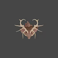 Game Movie Character Deer Human Hybrid With Muscular Build And Antlers On Green Background