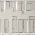 Modern windows 3d model