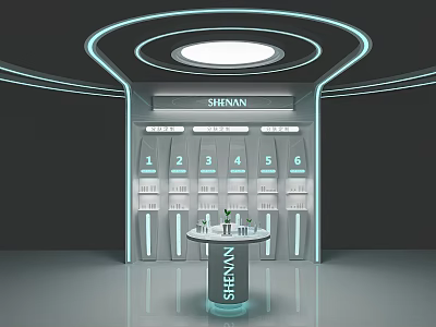 Showroom cosmetics skin care products 3d model