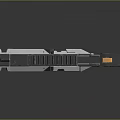 UNIGUN Futuristic Weapon With Metal Body Wooden Grip And Warning Sign Design Features