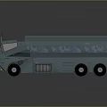 Dark Blue Armored Truck With Rugged Design Multiple Wheels Roof Lights And Large Cargo Area