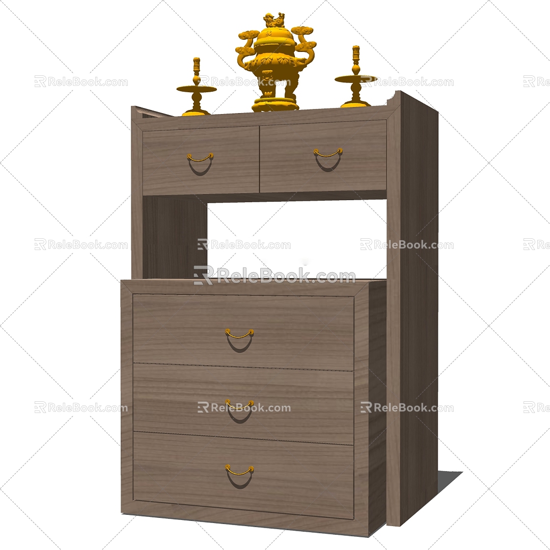 Modern Buddhist Cabinet Side Cabinet Jewelry Cabinet 3d model